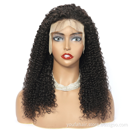 Hot Beauty 13x4 Lace Frontal Wholesale Cheap Wig Kinky  Curly Raw Virgin Cuticle Aligned Brazilian Wigs Human Hair Lace Front